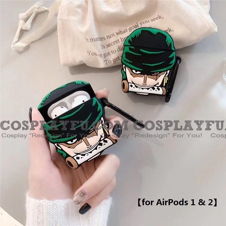 Cool Roronoa Zoro | Silicone Case for Apple AirPods 1, 2, Pro Cosplay